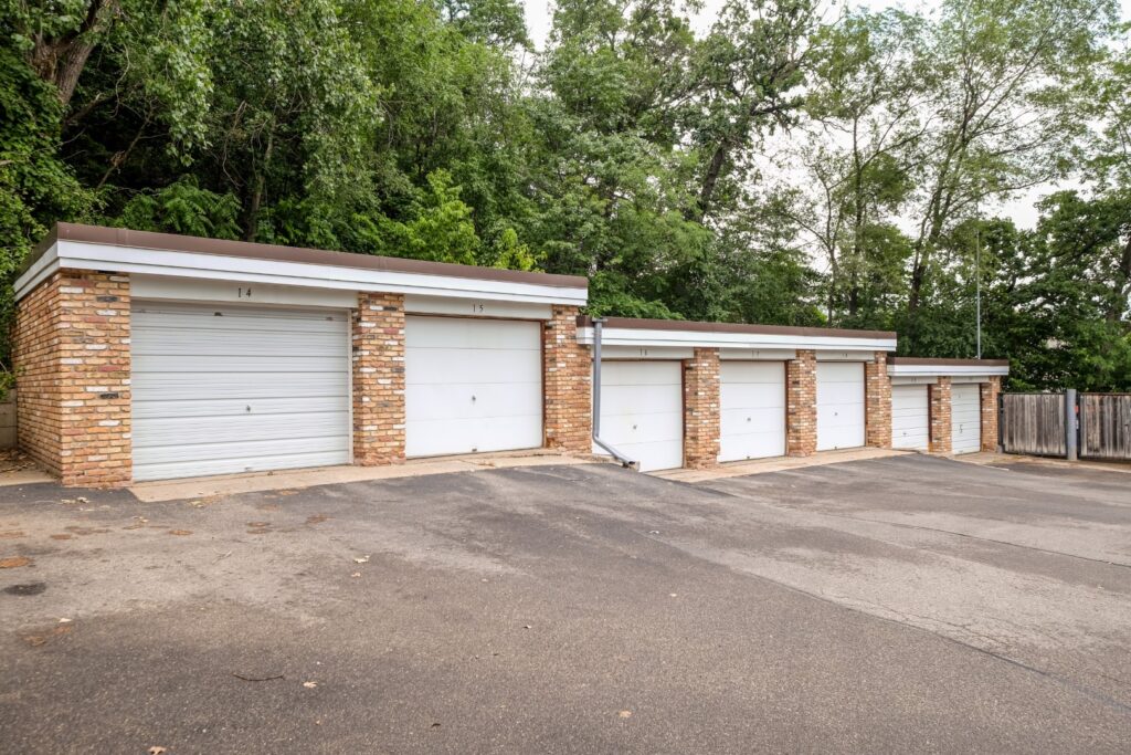 Detached garages are available for residence of The Concord. 