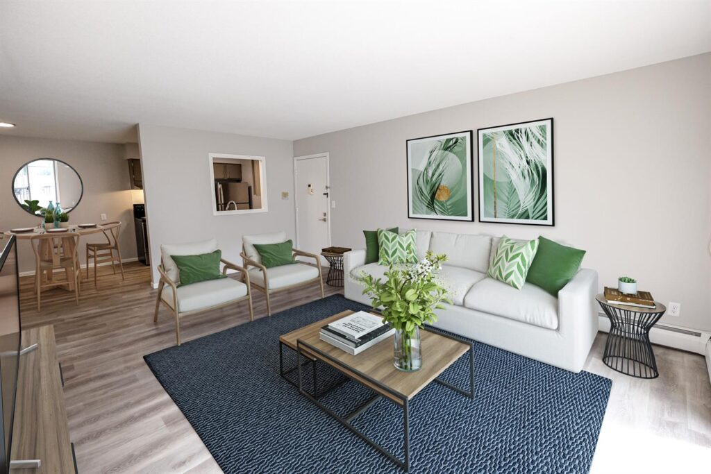 furnished living room